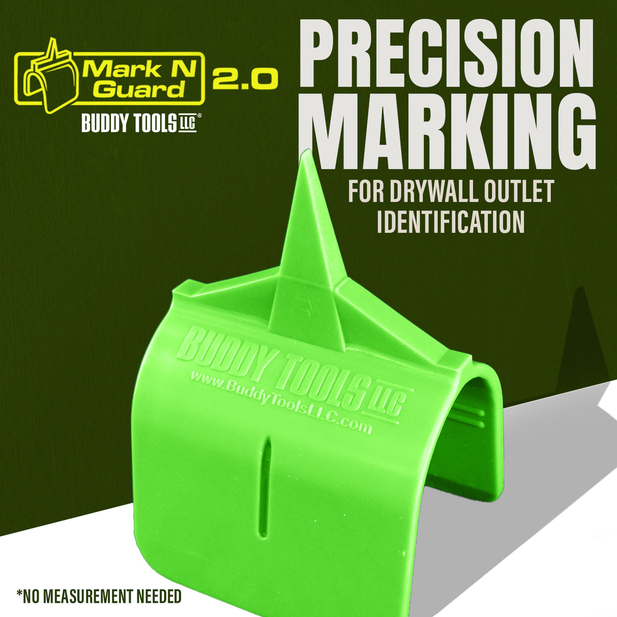 Buddy Tools Mark N Guard 2.0 – Outil professionnel de localisation de boîtiers électriques pour cloisons sèches (lot de 5)