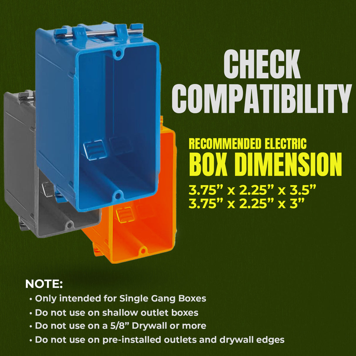 Buddy Tools Mark N Guard 2.0 – Outil professionnel de localisation de boîtiers électriques pour cloisons sèches (lot de 5)