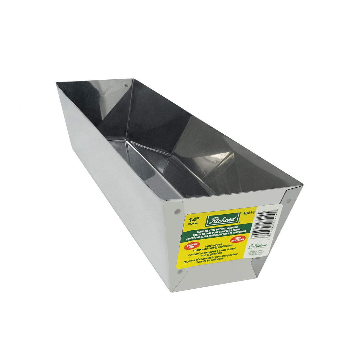 Bac à boue en acier inoxydable Richard