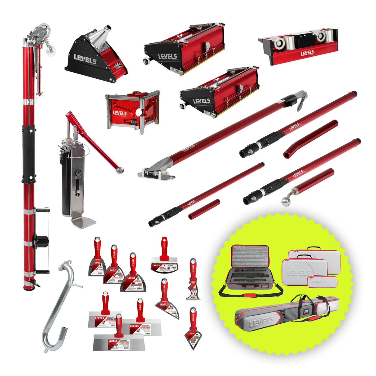 Ensemble complet de niveau 5 L5T avec poignées extensibles et coffrets à outils bonus 4-601P
