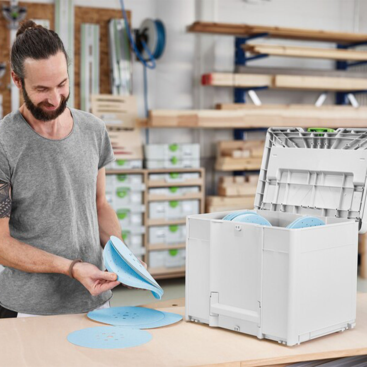 Festool 578281 9" Abrasives Systainer Granat Sanding Discs D225 GR SYS