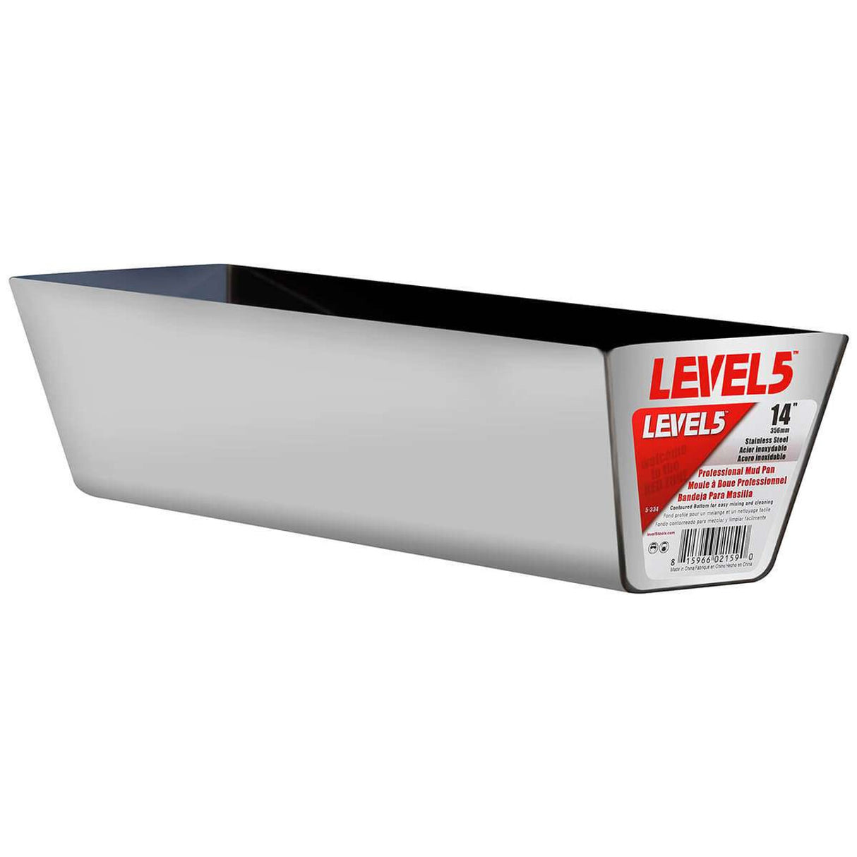 Level 5 Stainless Steel Mud Pan
