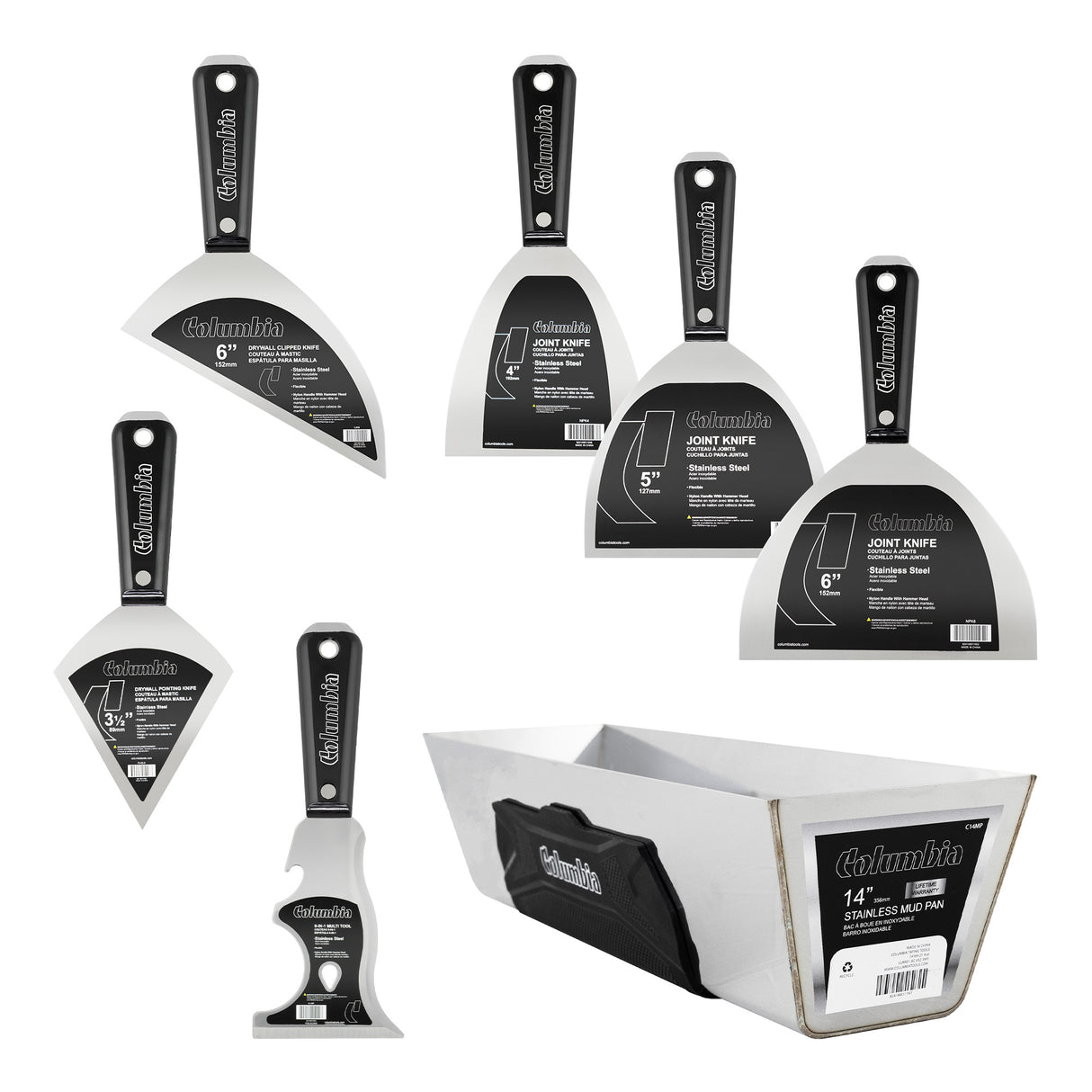 Coffret de finition de démarrage Columbia 8 pièces avec jeu d'outils à main en prime