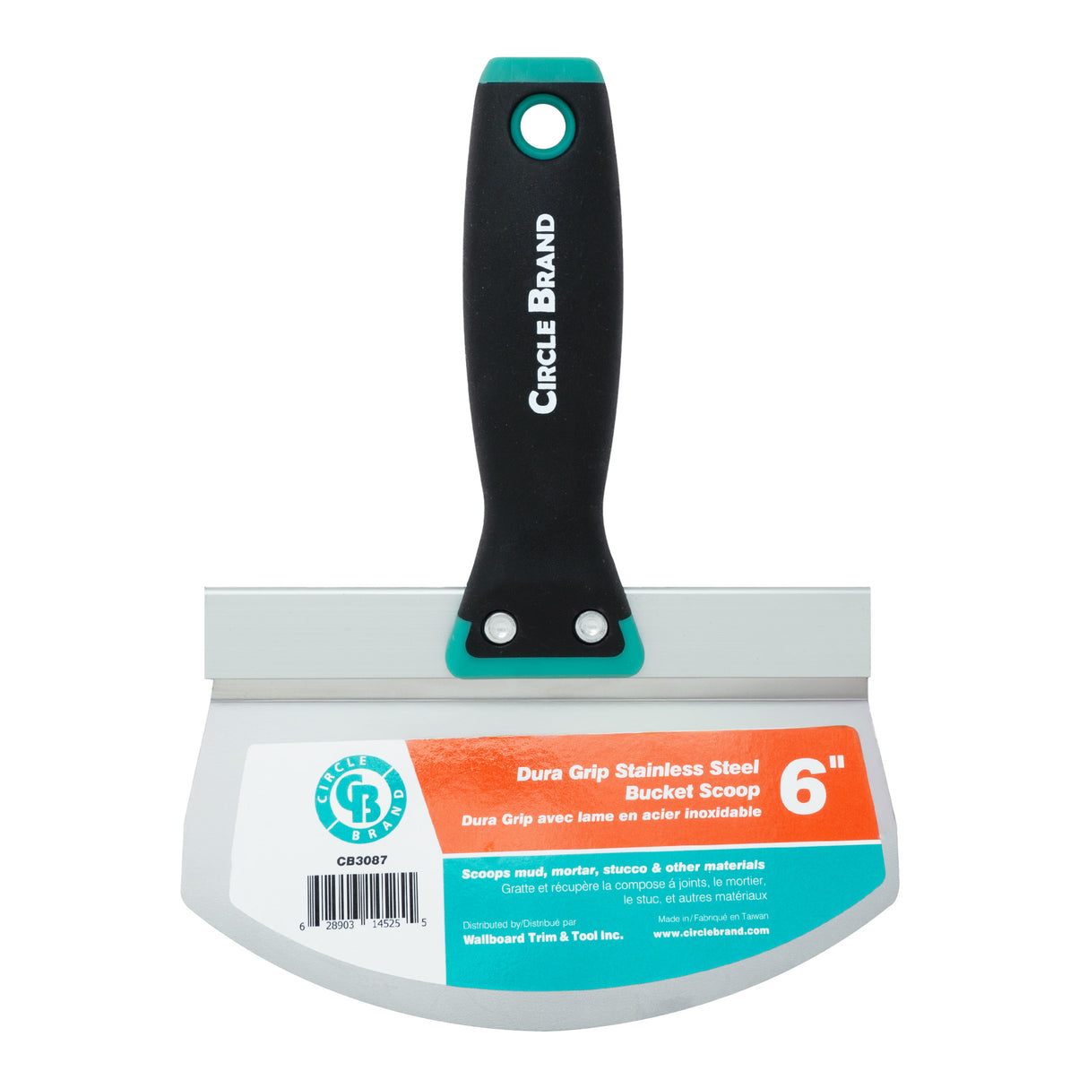 Circle Brand Stainless Steel Bucket Scoop with DuraGrip