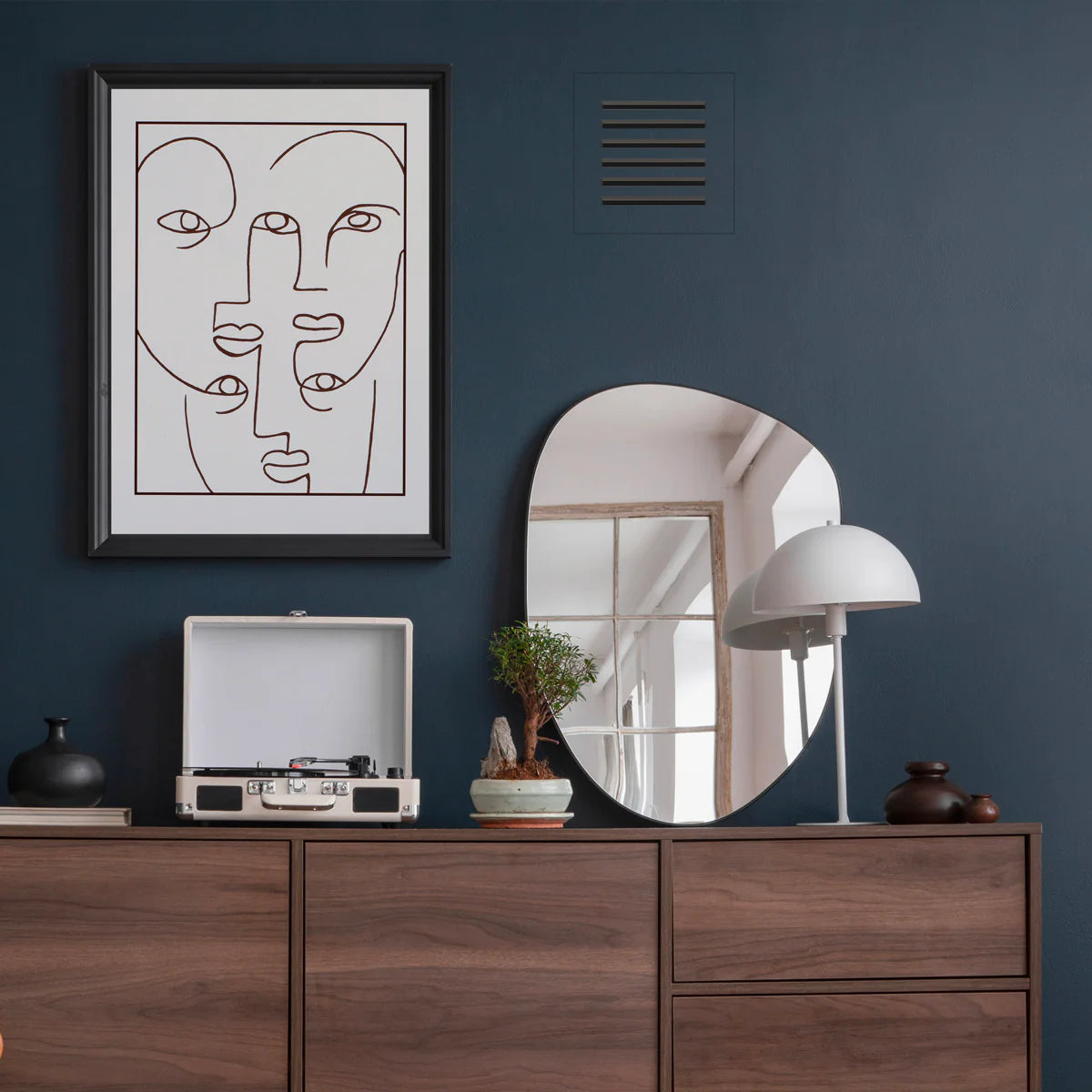 Évent de retour d'air mural encastré magnétique amovible Envisivent