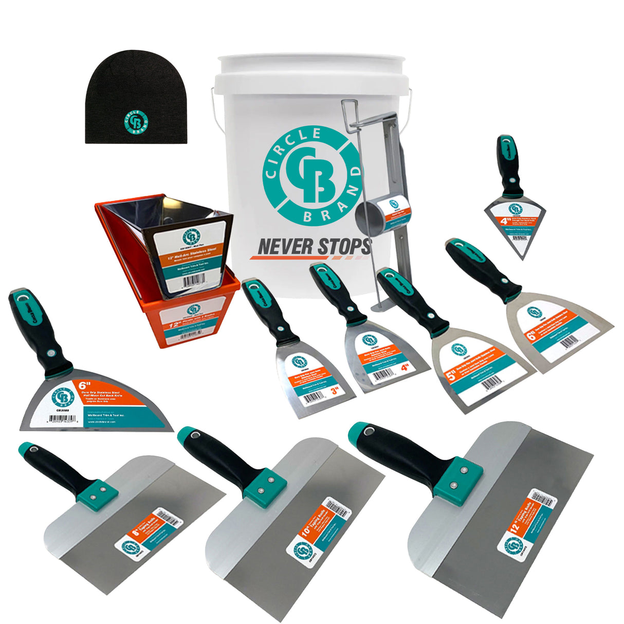 Ensemble d'outils à main de vacances coniques de marque Circle avec seau