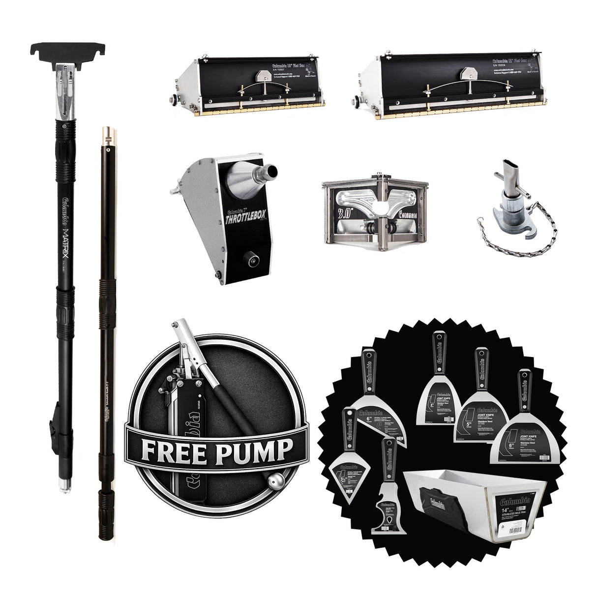 Columbia 8pc Starter Finishing Set with Bonus Hand Tool Set