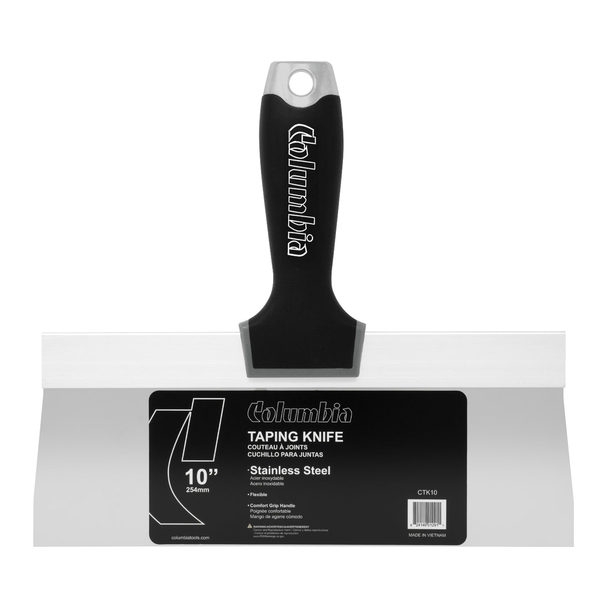 Columbia Stainless Steel Taping Knife with Soft Grip Handle