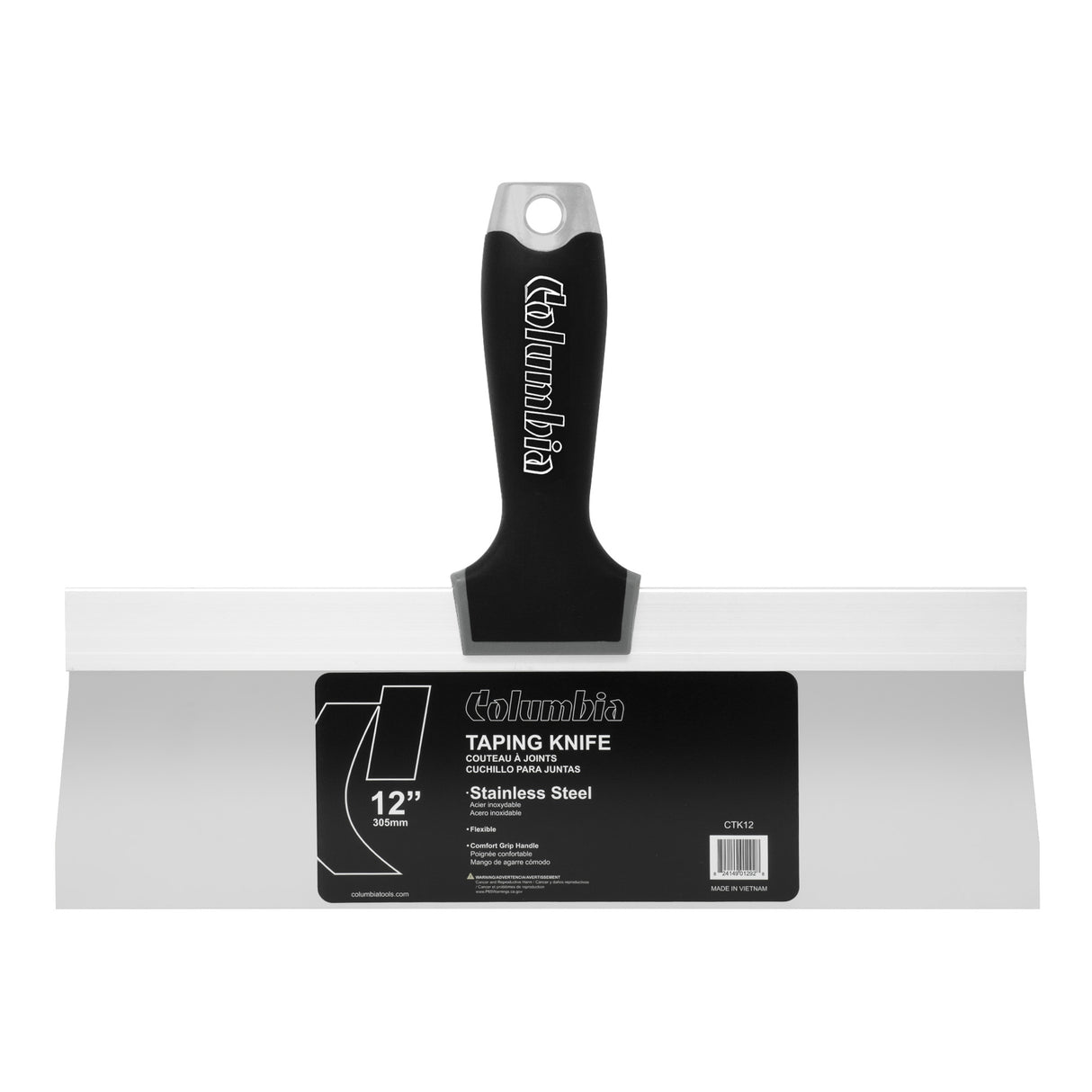 Columbia Stainless Steel Taping Knife with Soft Grip Handle