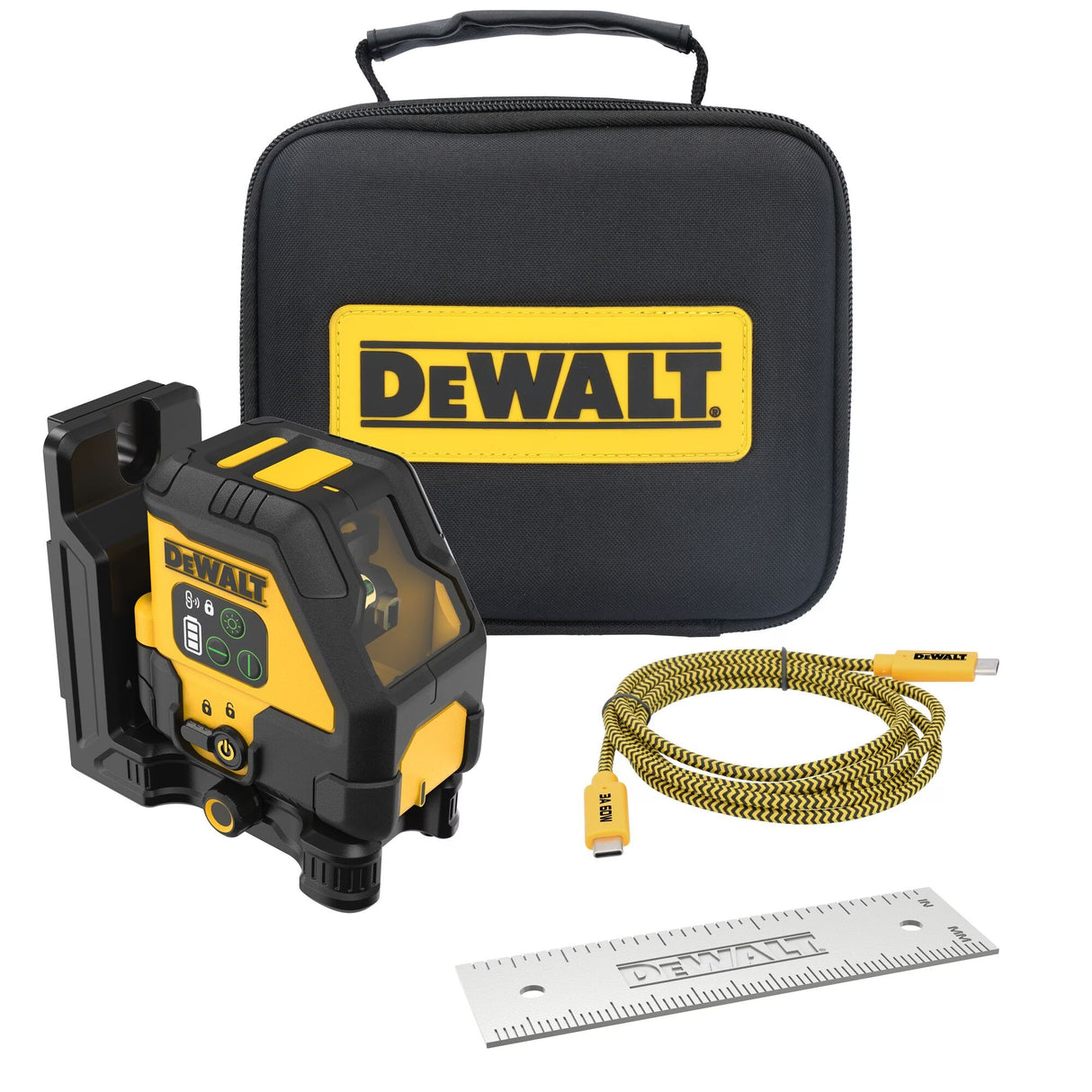 Kit de base laser vert à croix rechargeable USB DeWalt DCLE14201GB