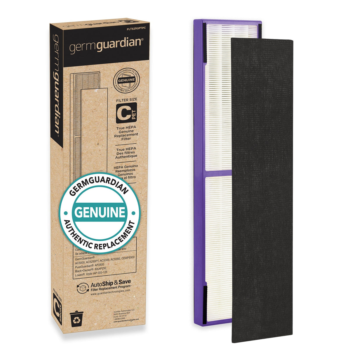 Filtro de repuesto para mascotas GermGuardian FLT5250PT True HEPA ORIGINAL C