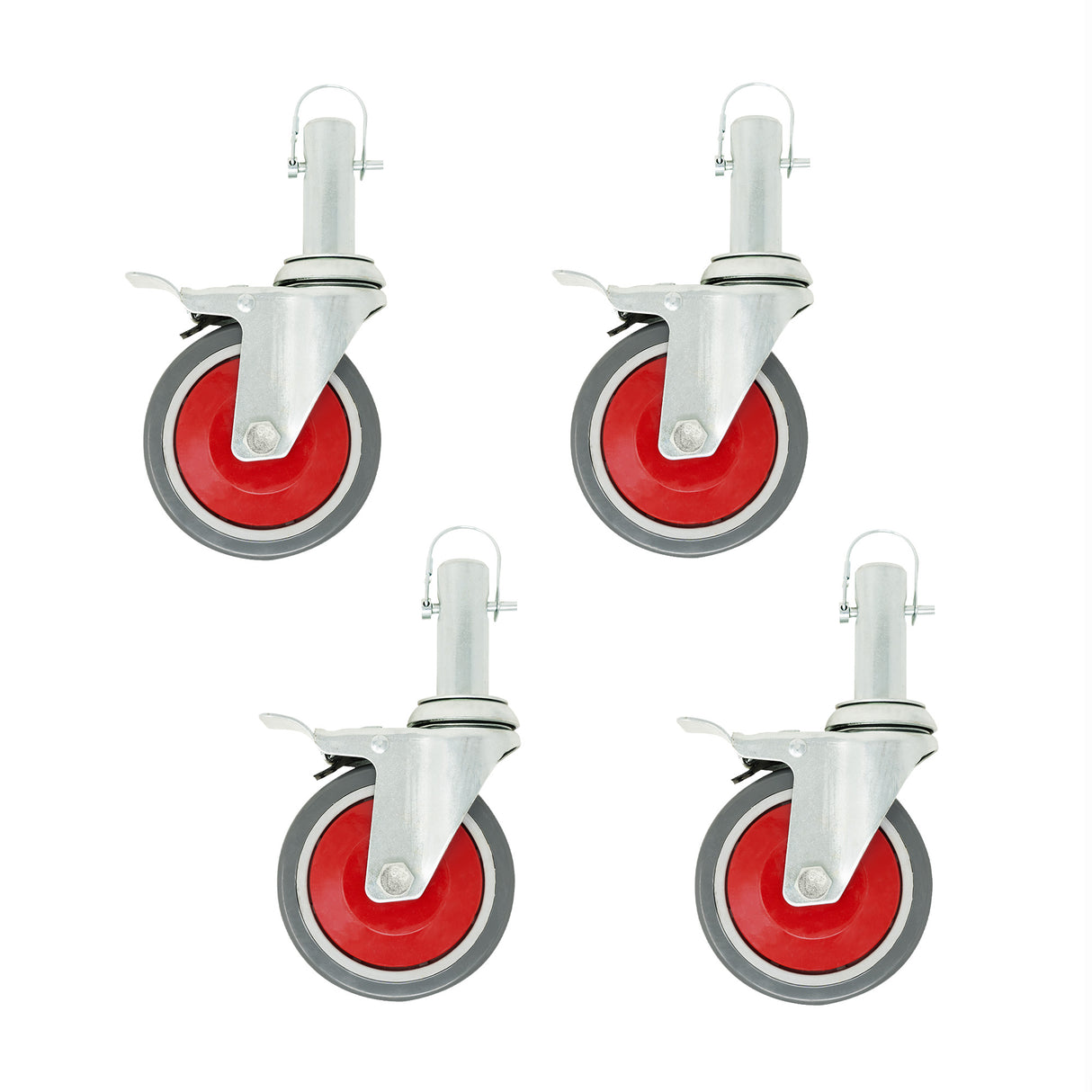 Ruedas de doble bloqueo de alta resistencia Metaltech de 5" para andamio portátil Buildman