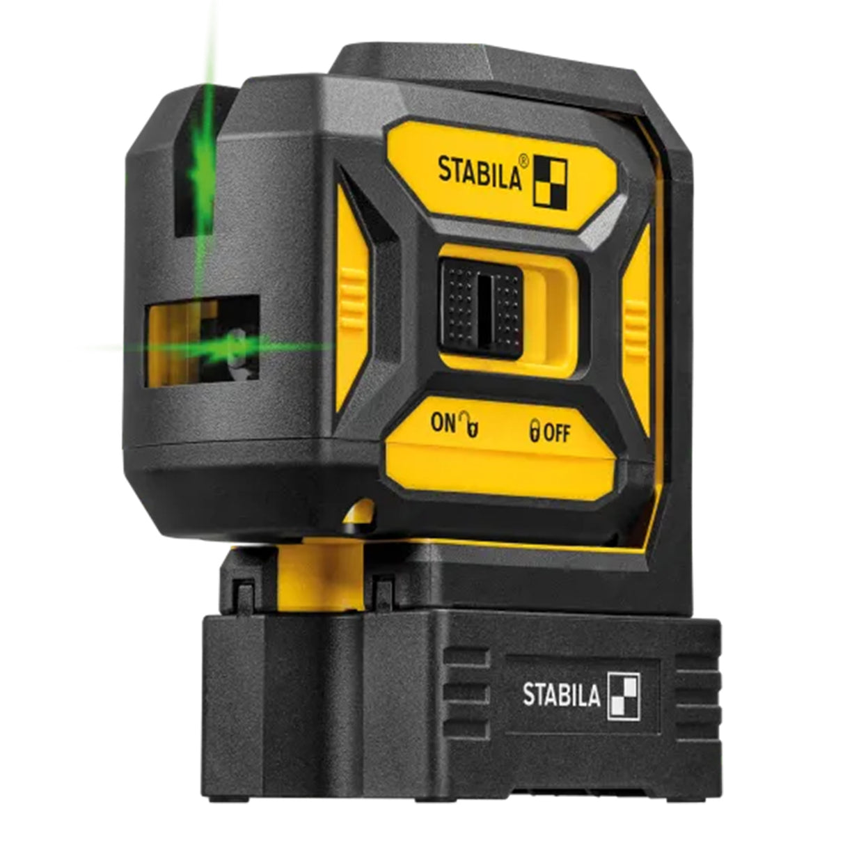 Niveau laser Stabila LAX320G à faisceau vert avec lignes croisées et points d'aplomb