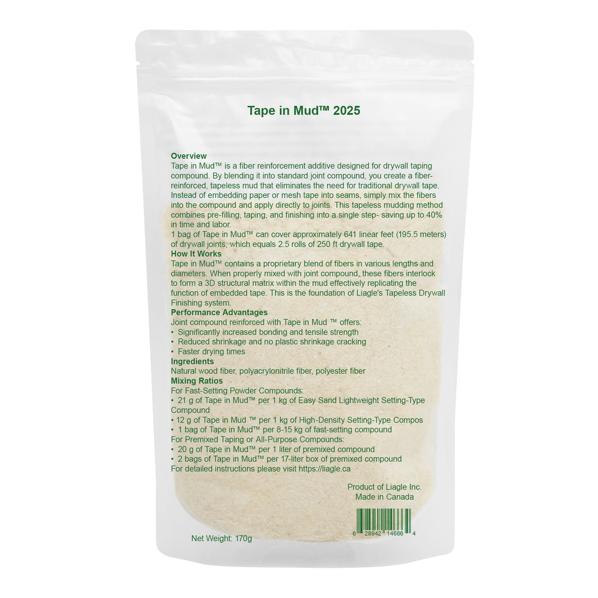 Ruban adhésif Liagle dans la boue