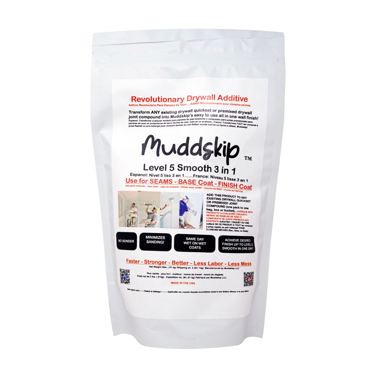 Muddskip Additif lisse 3 en 1 pour cloisons sèches niveau 5