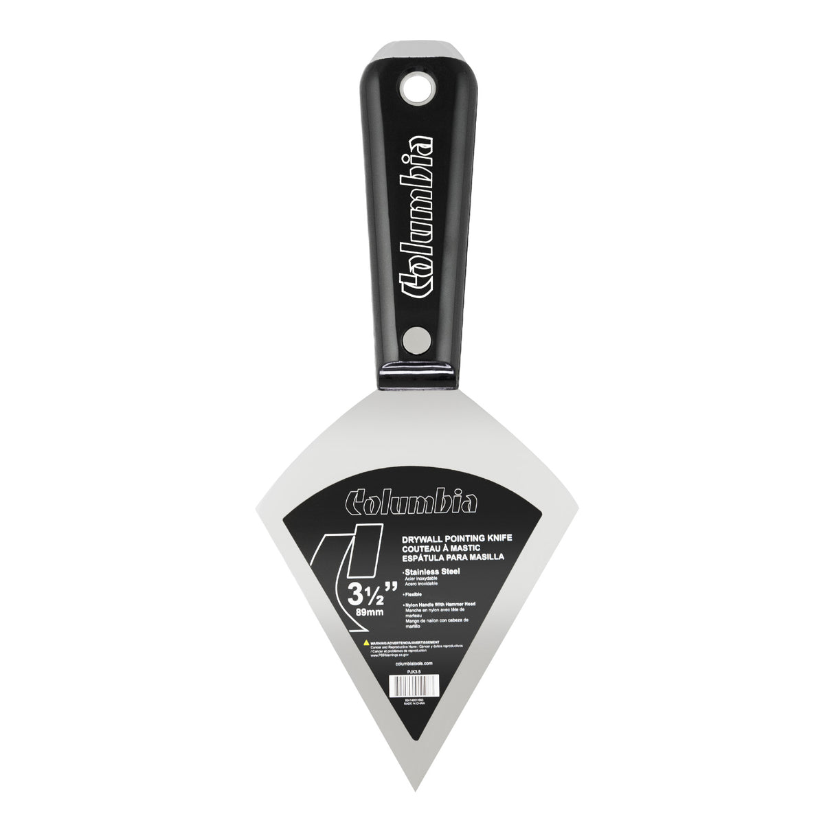 Ensemble complet de couteaux à mastic en acier inoxydable Columbia avec seau