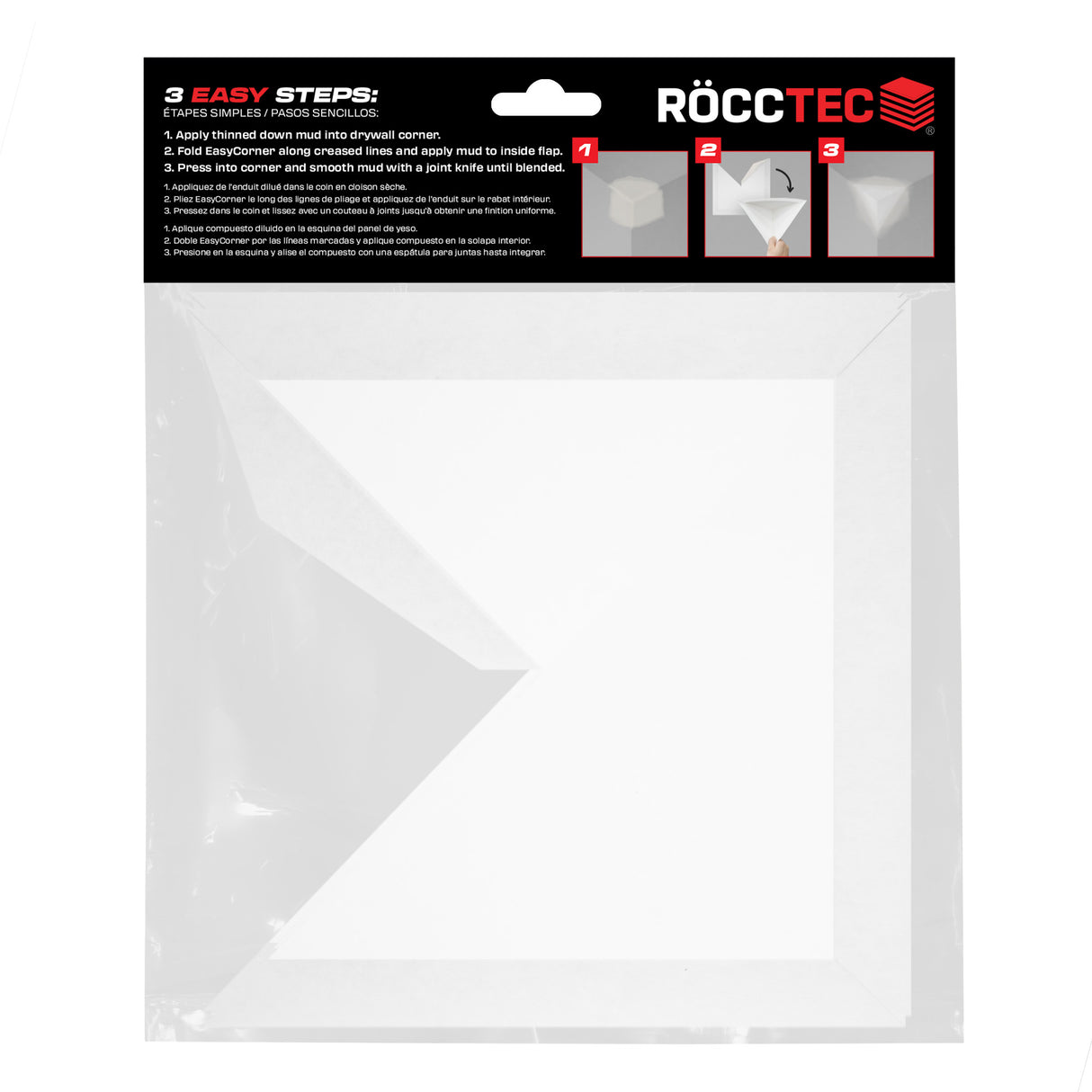 Réparation d'angles de cloisons sèches RoccTec Corner Aid