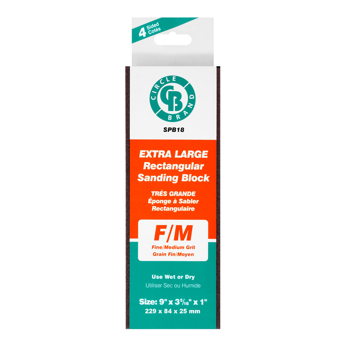 Esponja para lijar rectangular extragrande Circle Brand - Fina/Mediana