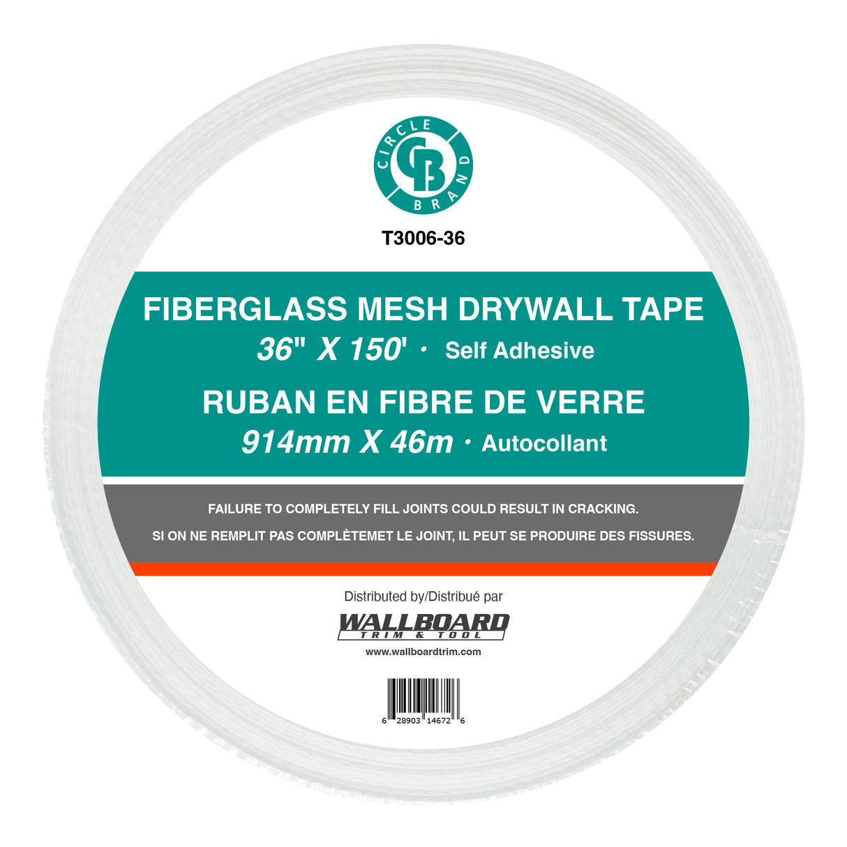 Circle Brand 36" Fiberglass Mesh Tape