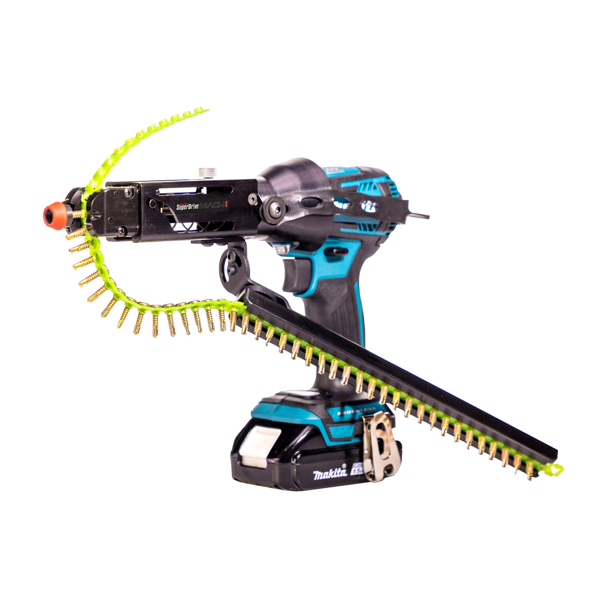 Accesorio de impacto Grabber SuperDrive Mach I y riel de alimentación para Makita XDT14