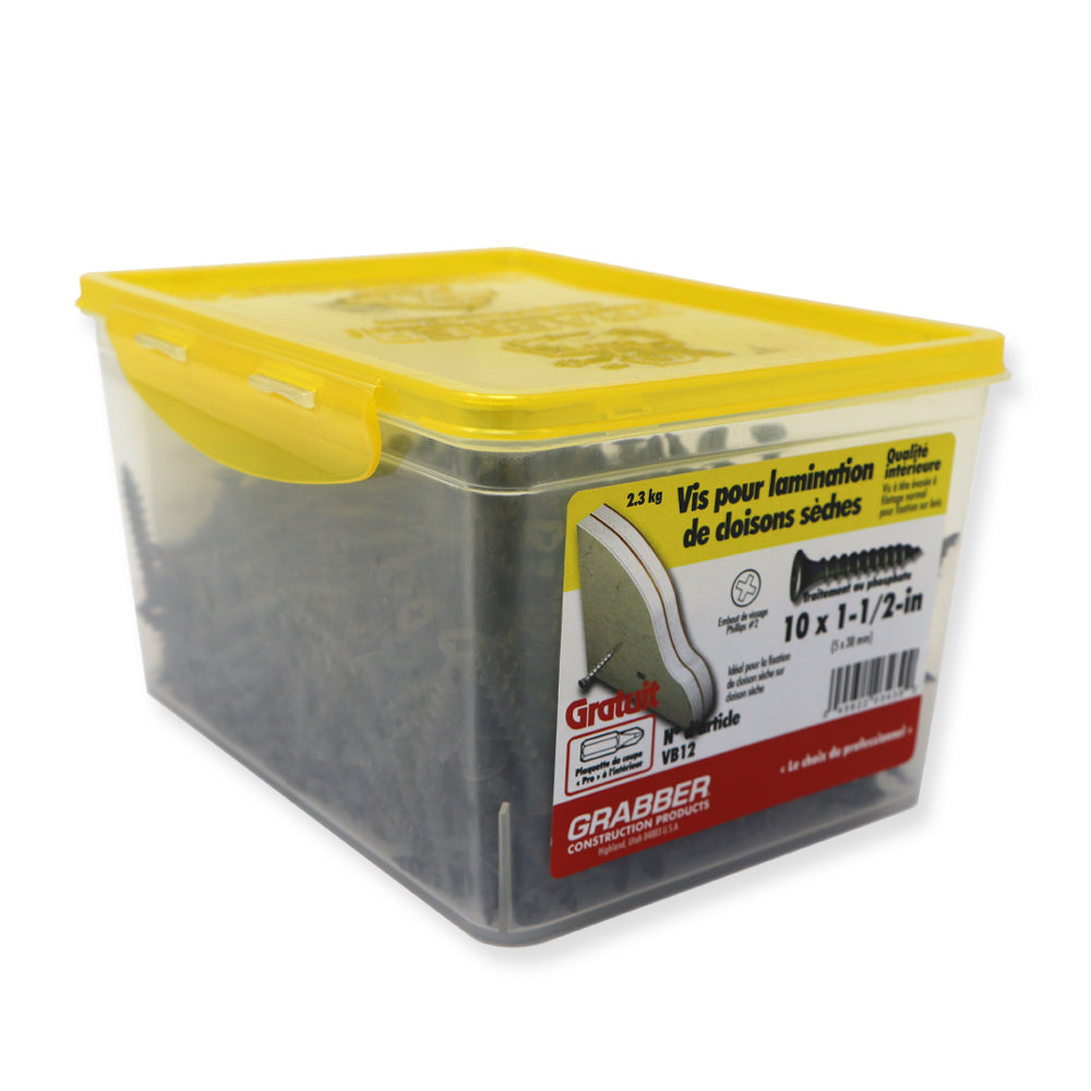 Tornillos para laminación de paneles de yeso Grabber - Cabeza de corneta - Rosca gruesa