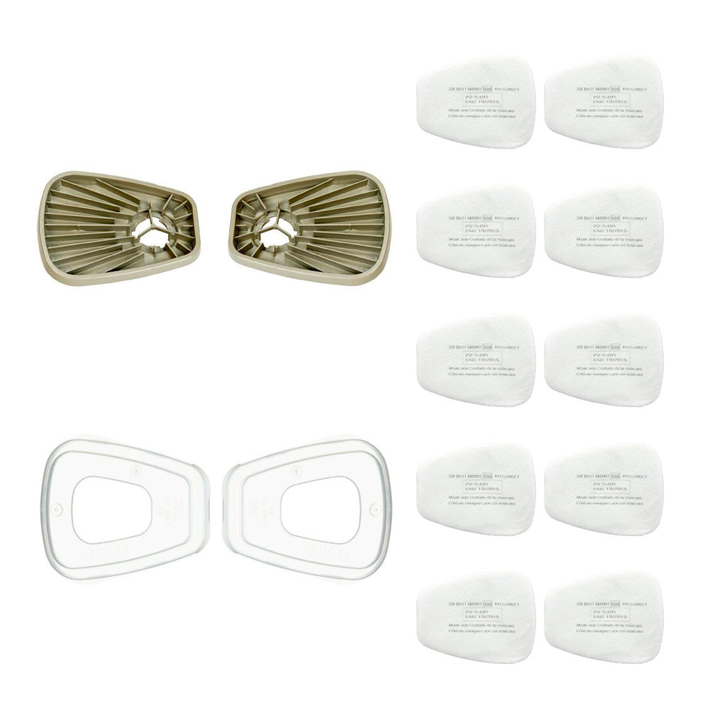 3M™ N95 Particulate Filter, Adapter, Retainer Combo Set