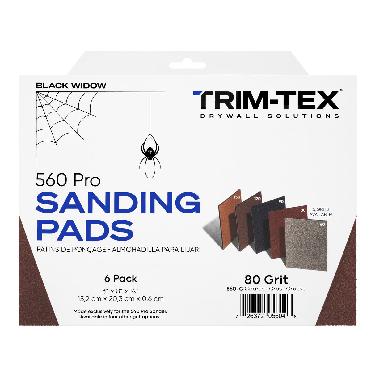 Trim-Tex Black Widow Sanding Pads (6 Pack)