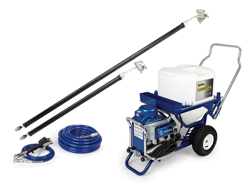 TapeTech Continuous Flow Corner Finishing Bundle including pump, RF taper, controllers, handles, and corner finishers