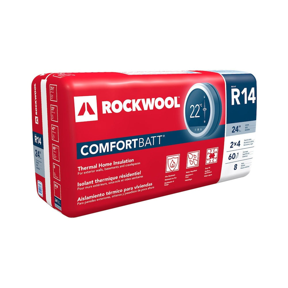 Aislamiento de montantes de madera Rockwool Comfortbatt R14