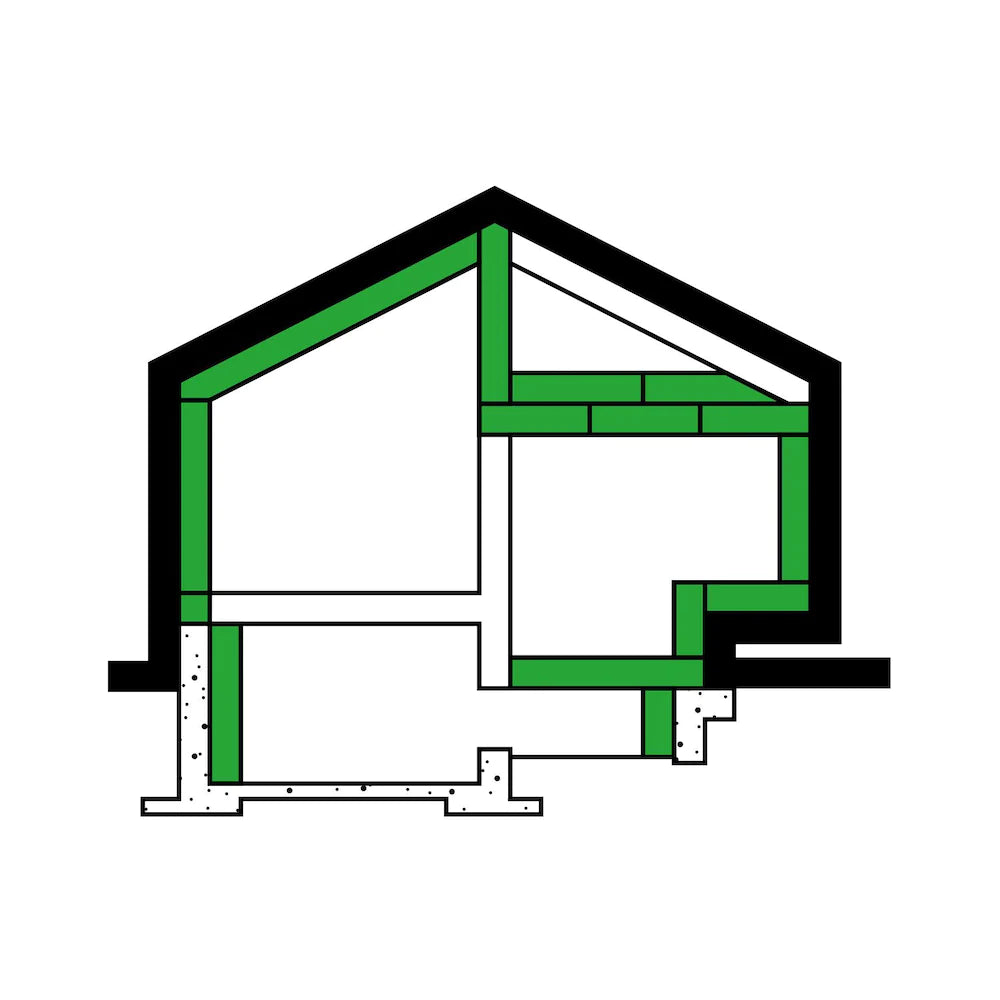 Aislamiento de montantes de madera Rockwool Comfortbatt R24