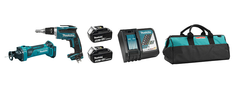 Makita DLX2089M Kit de cloison sèche professionnelle 18 V (4,0 Ah) LXT