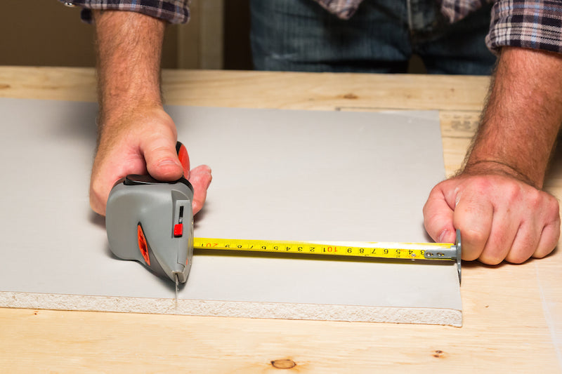 Hache à cloison sèche ruban à mesurer et outil de coupe