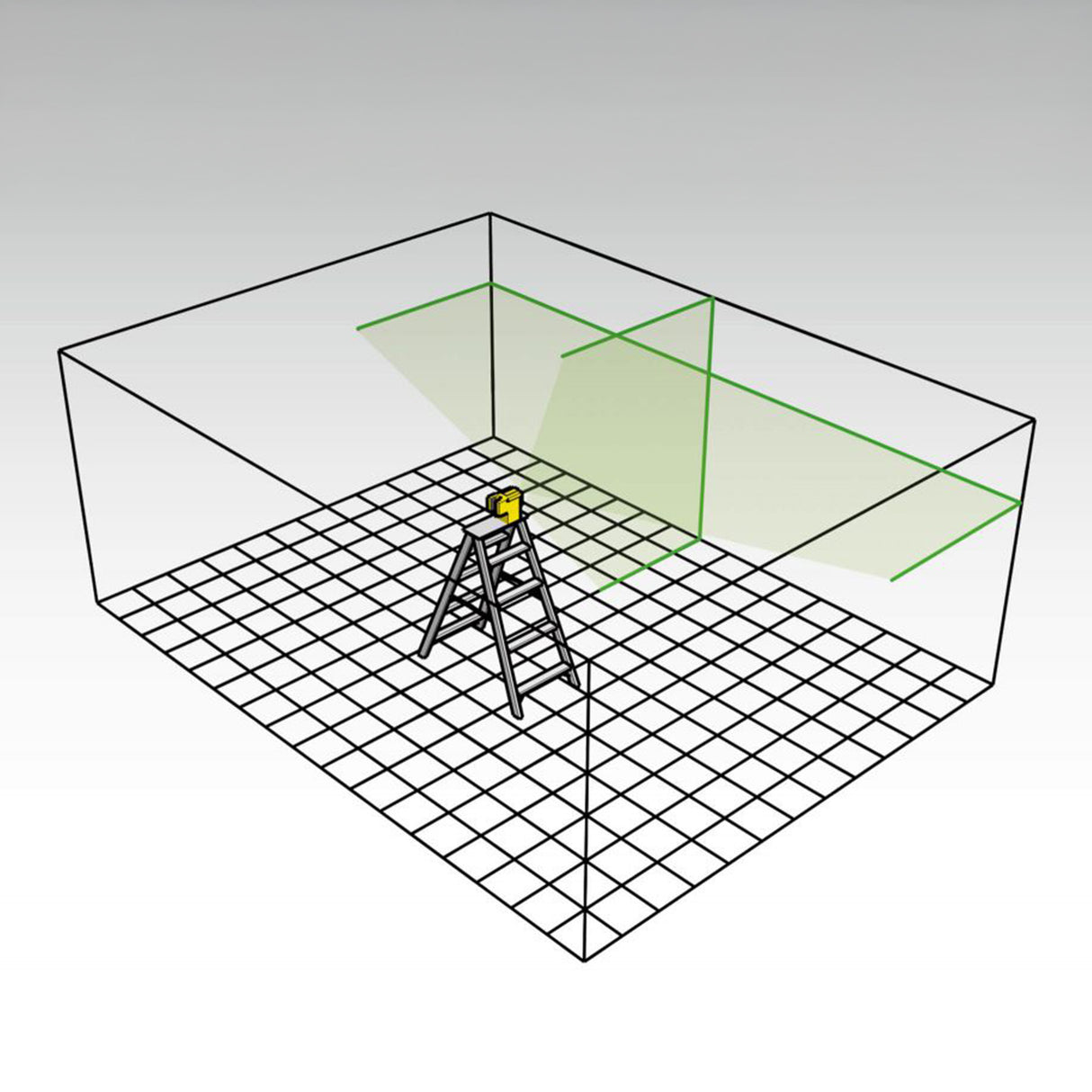 Stabila LAX50G Cross Line Green Laser with Pole Included