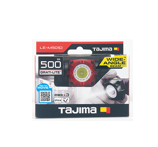 Tajima Grati-Lite M Series Headlamp 500 Lumen LED Wide Angle Beam Self Contained Battery