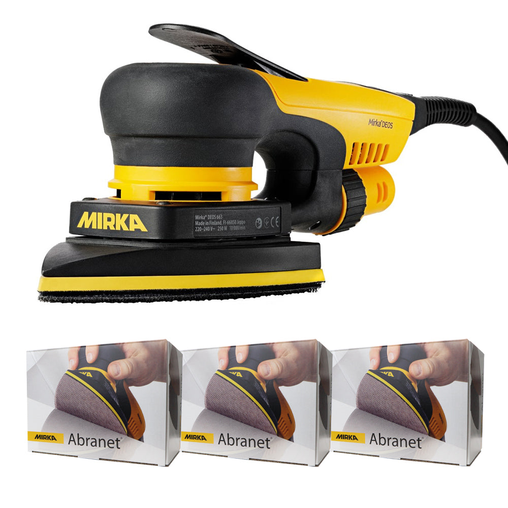 Mirka DEOS Delta 663X CV Lijadora orbital Abranet Kit (MCA-DELTANET2)