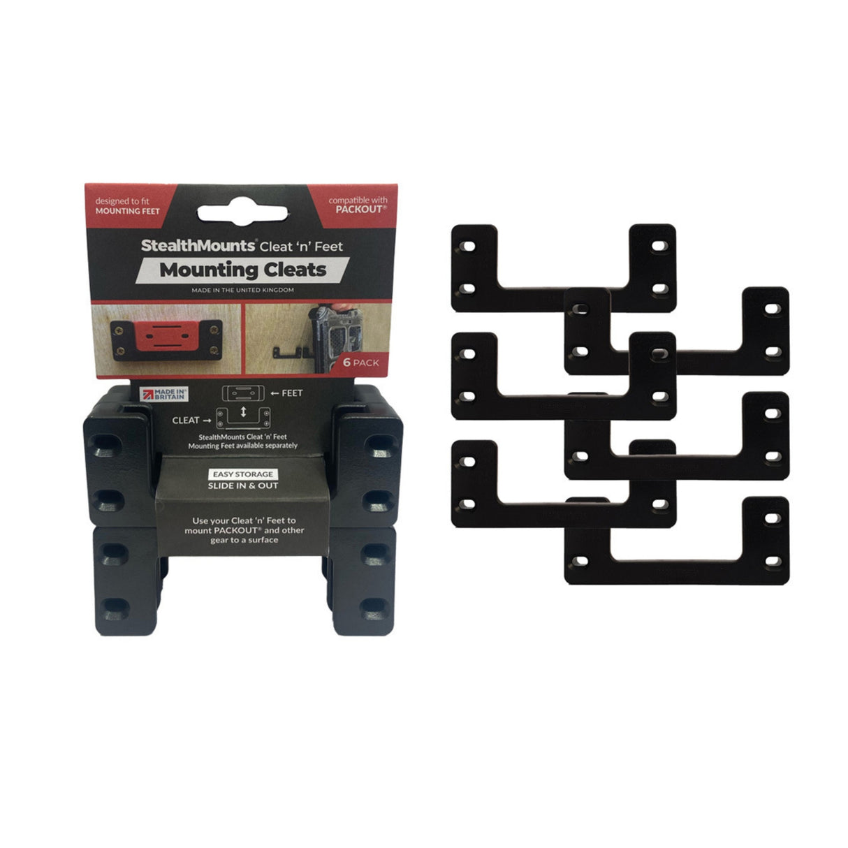 Tacos de montaje StealthMounts Cleat 'n' Feet (paquete de 6)