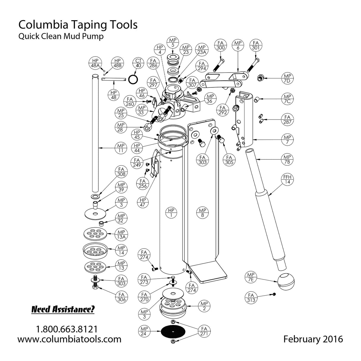 Pièces de rechange pour pompe à boue chaude Columbia