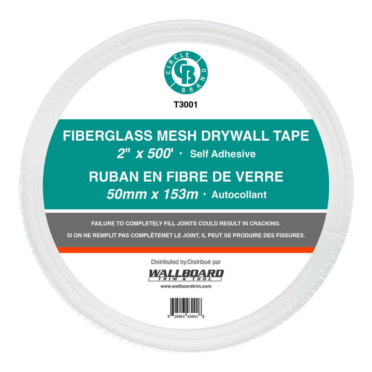 Circle Brand 2" Fiberglass Mesh Tape