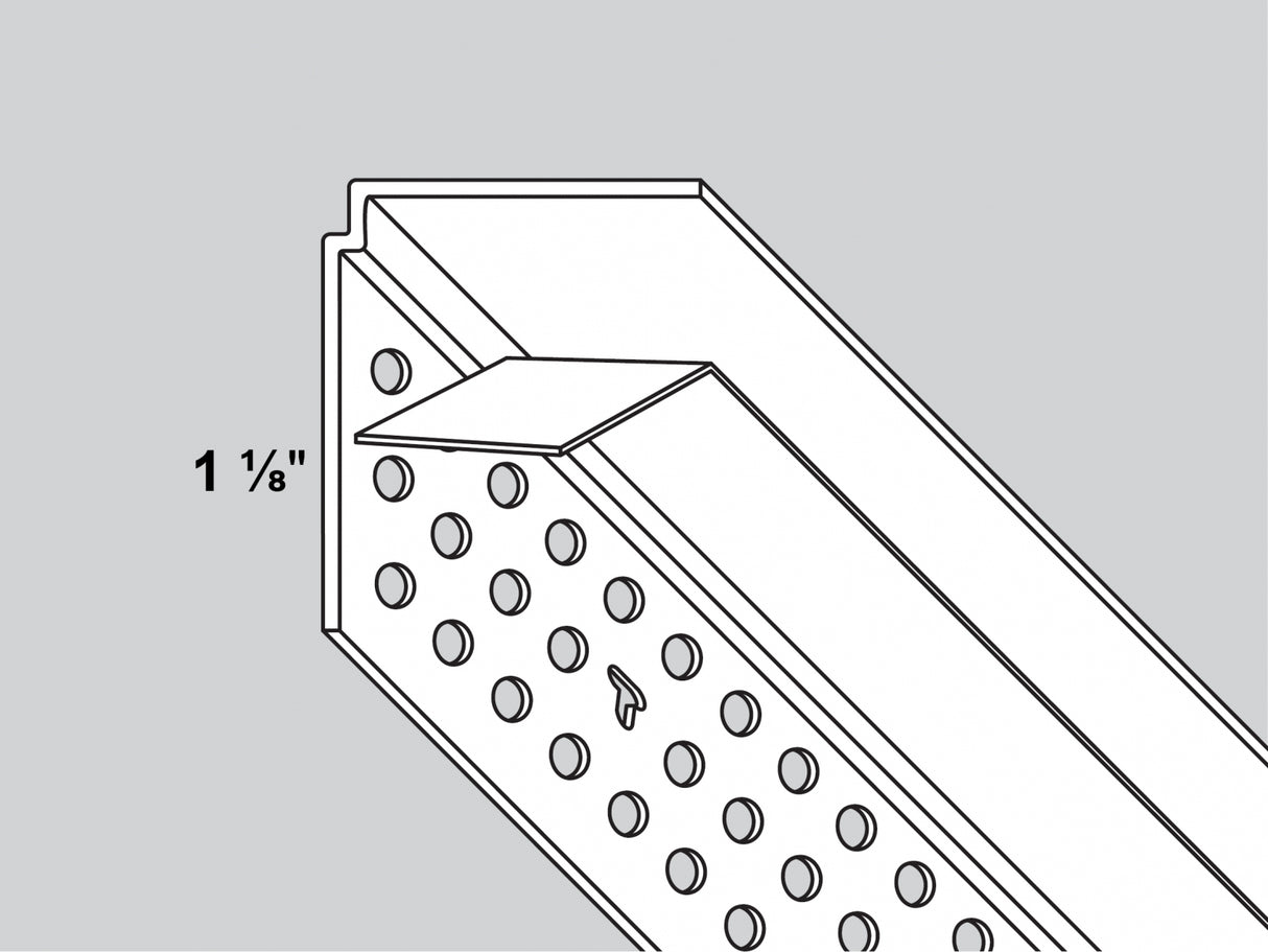 Reborde de barro en techo Trim-Tex