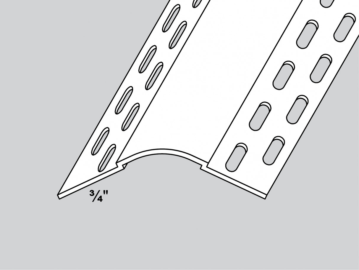 Trim-Tex ¾" R. Gran reborde redondeado de esquina abierta