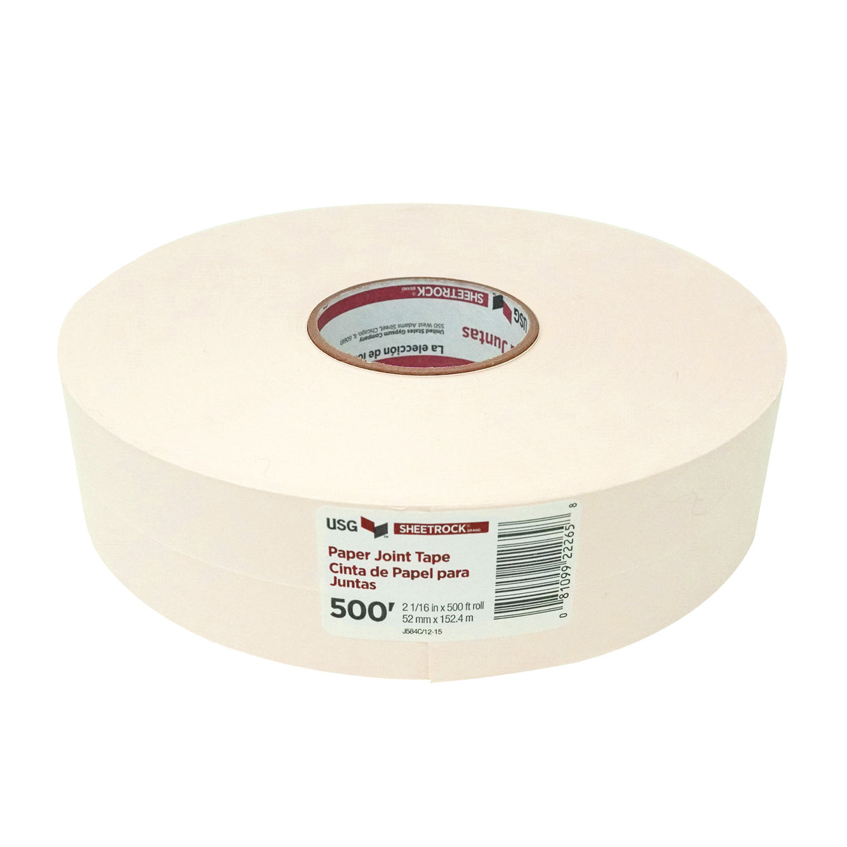 Cinta de papel para paneles de yeso USG Sheetrock™ de 2-1/16″ x 500′