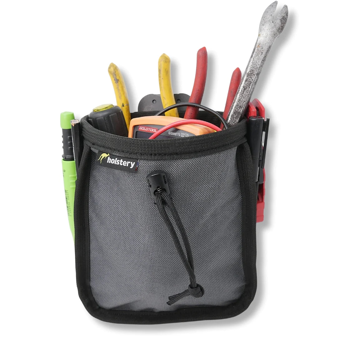 Big Joey Pouch PRO  Clip-On Tool Belt Bag for Tools, Screws, and Nails -  Great for an Electrician, HVAC Tech, Plumber, Carpenter, Contractor, Handy  Man, and Any Tradesperson - Metal Clip 