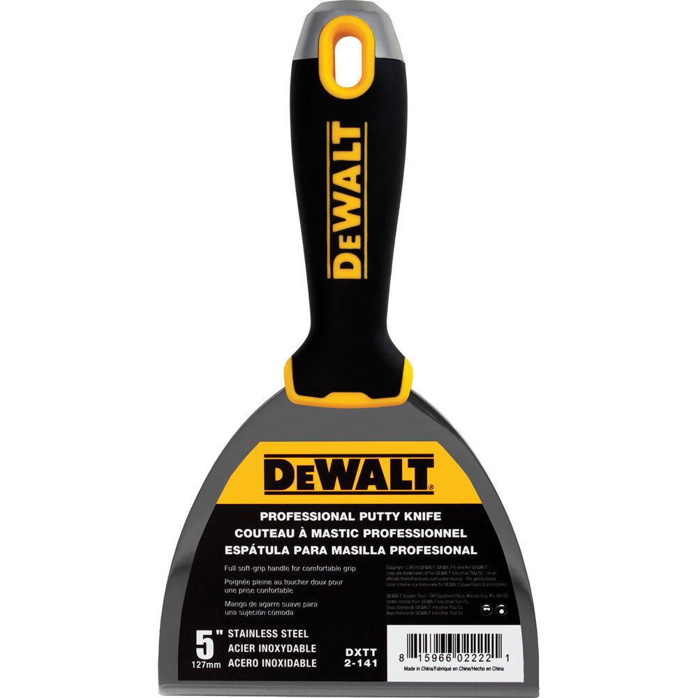 DeWalt DXTT-3-140 - Juego de cuchillos para juntas de 4 piezas de acero inoxidable con mangos de agarre suave