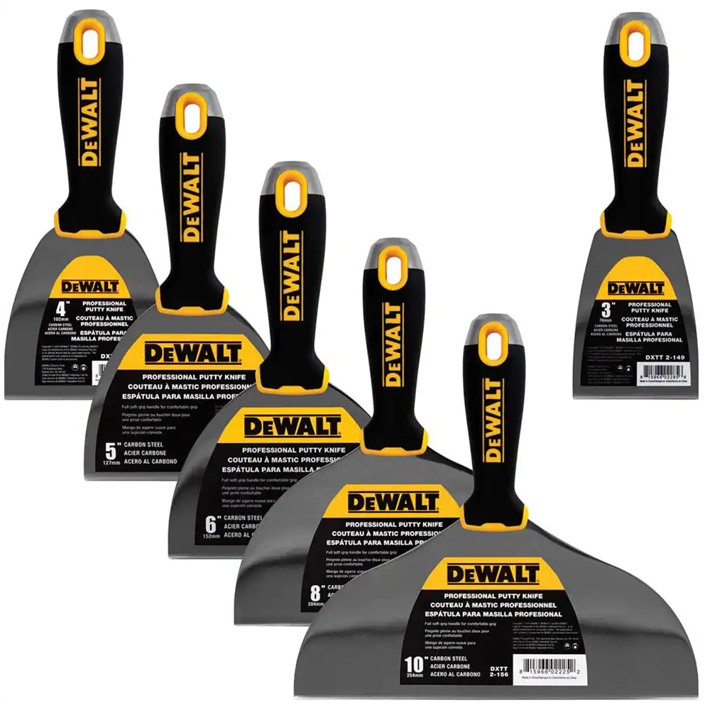 Juego de cuchillos para masilla de acero al carbono DeWalt DXTT-3-149