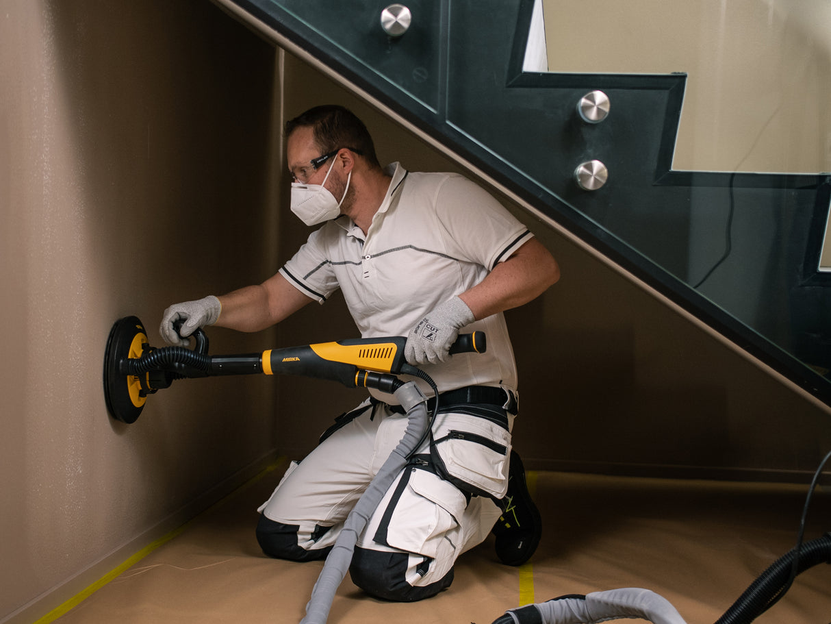 Lijadora compacta para paneles de yeso Mirka LEROS-S de 9" con bolsa de transporte (MIW95021BAUS)