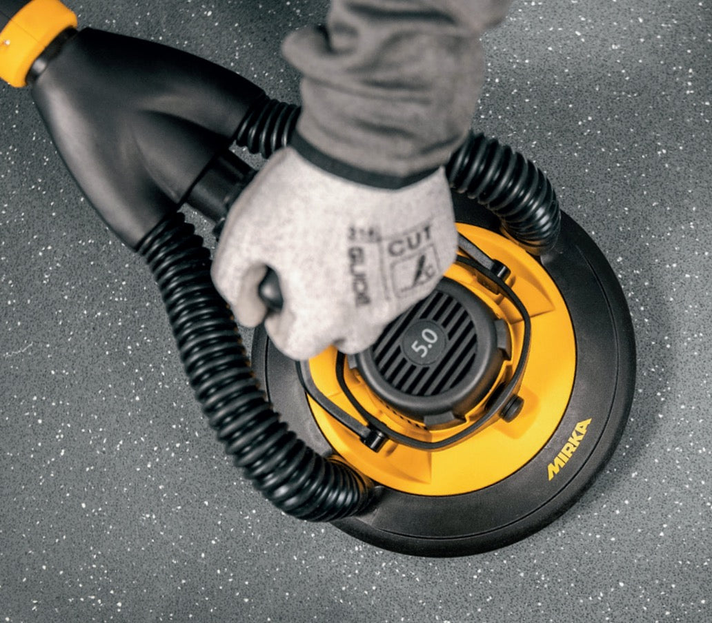 Lijadora compacta para paneles de yeso Mirka LEROS-S de 9" con bolsa de transporte (MIW95021BAUS)