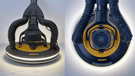 Halo Sanding Light attached on a Mirka Leros