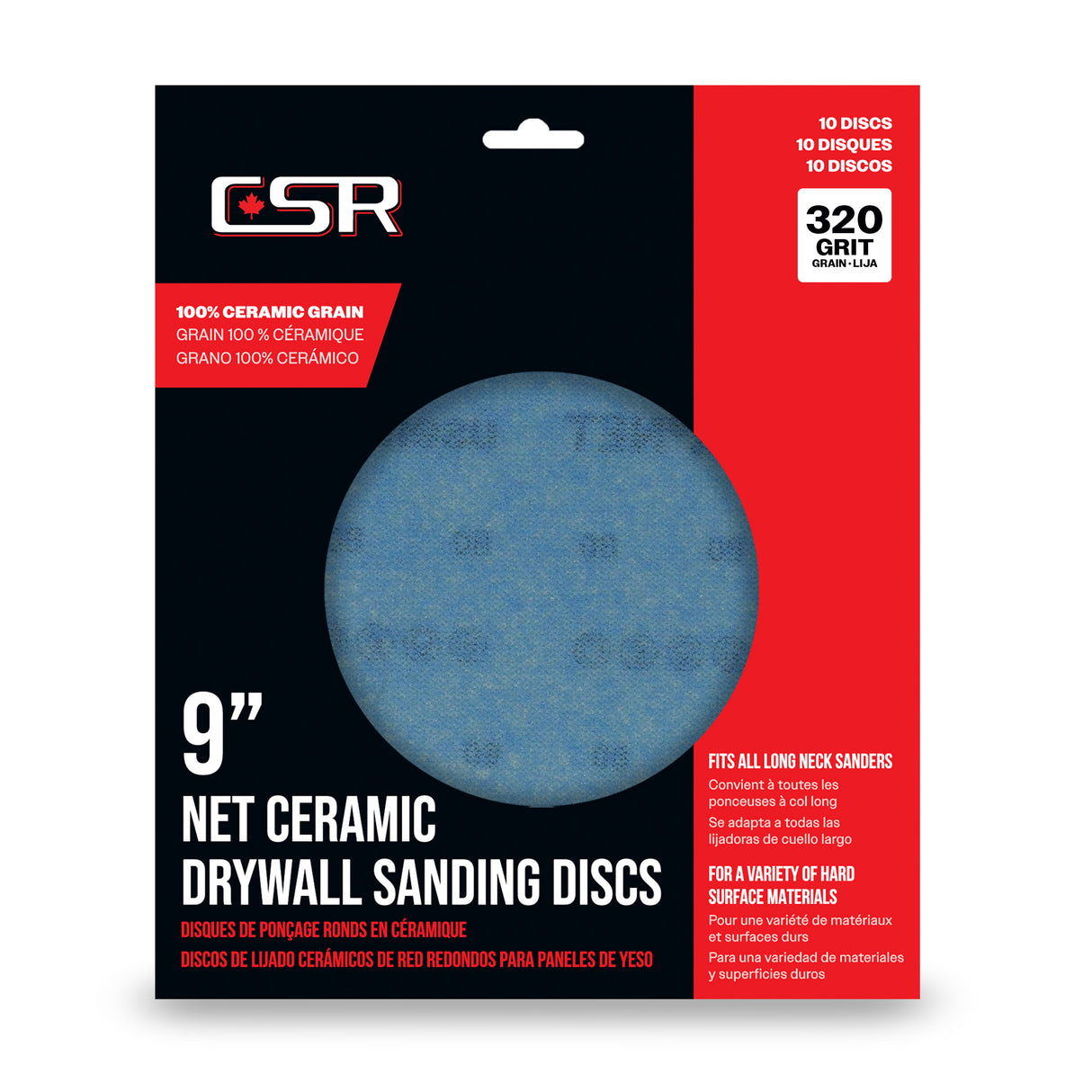 CSR 9" Round Ceramic Net Drywall Sanding Discs (10 Pack)