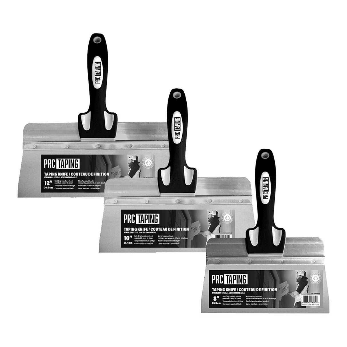 Paquete de cuchillos de encintado PRC: 8″, 10″ y 12″