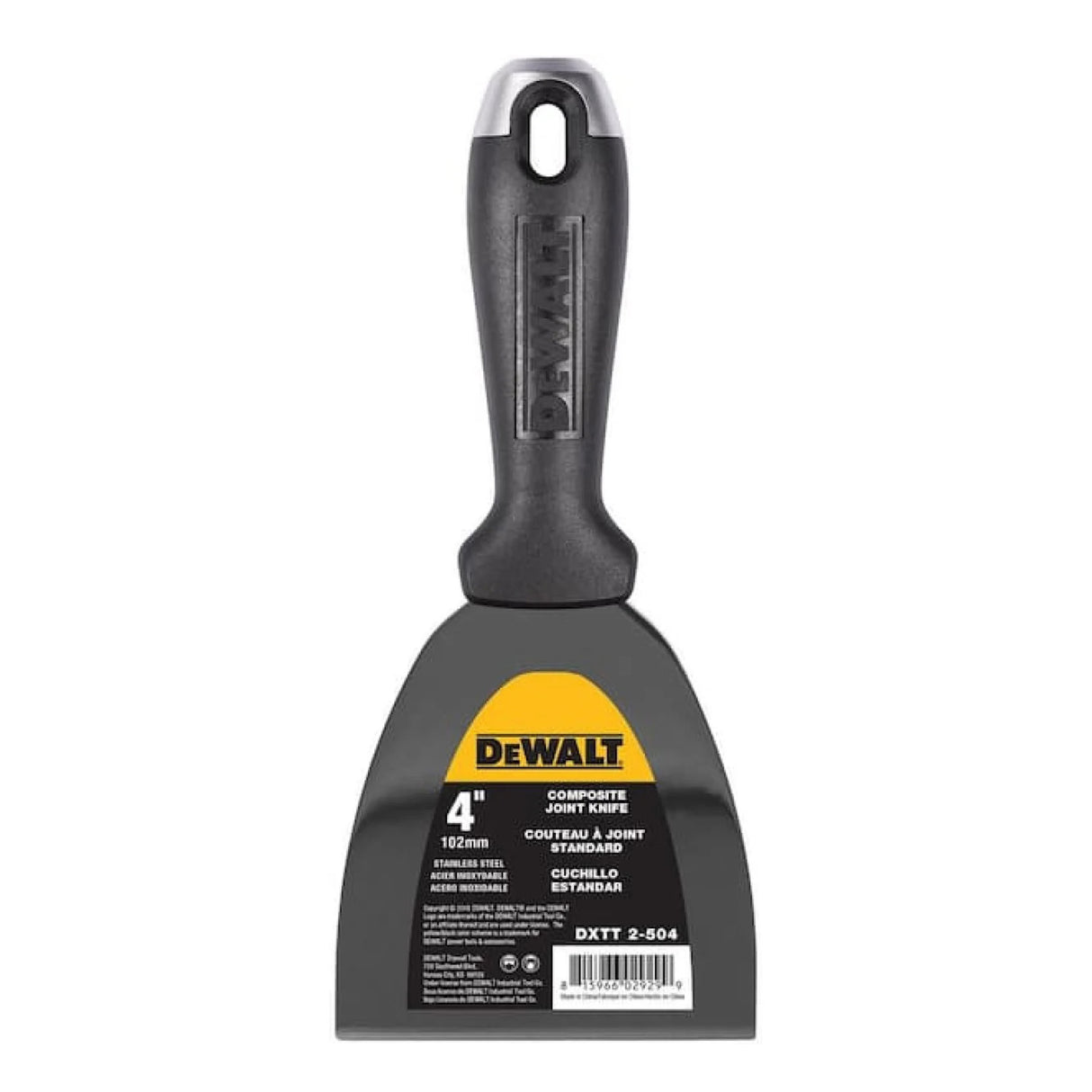 Cuchillo para juntas de acero inoxidable DeWalt con mango compuesto